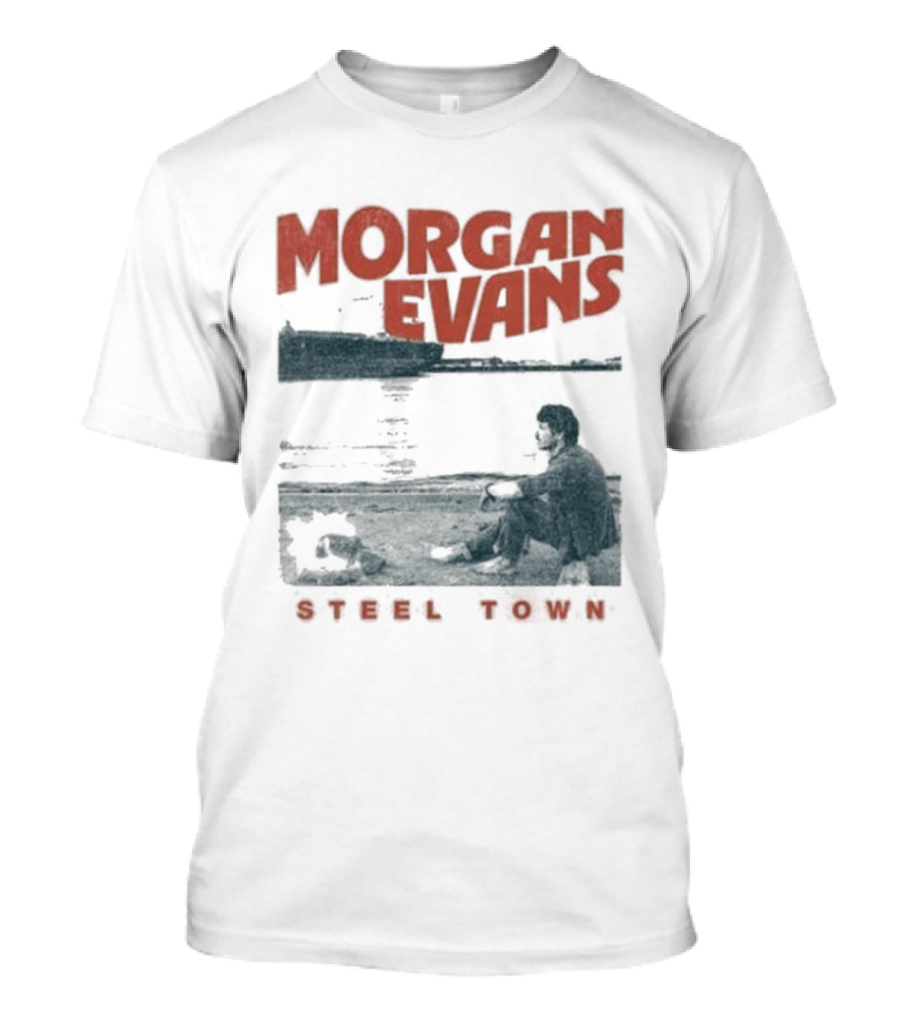 Morgan Evans Steel Town Sunset Silhouette Rowboat T-Shirt