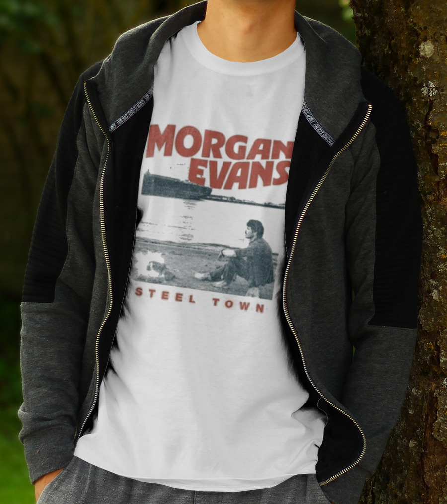 Morgan Evans Steel Town Sunset Silhouette Rowboat T-Shirt