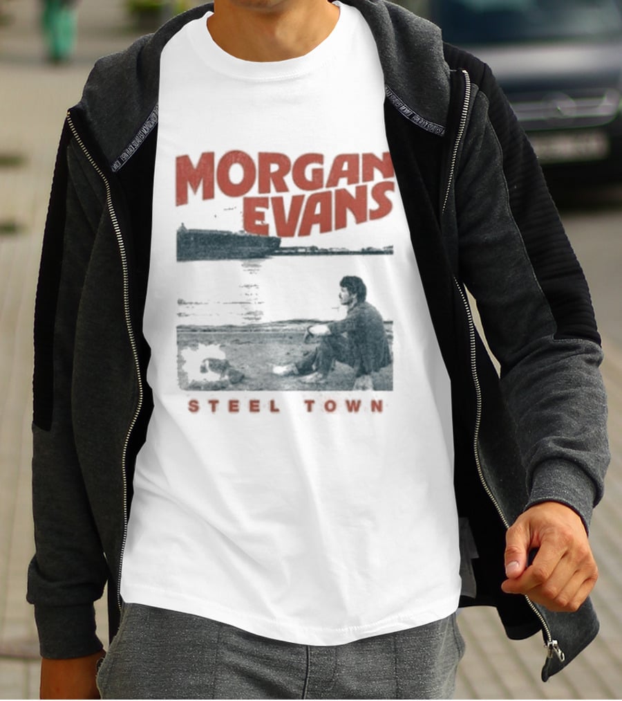 Morgan Evans Steel Town Sunset Silhouette Rowboat T-Shirt