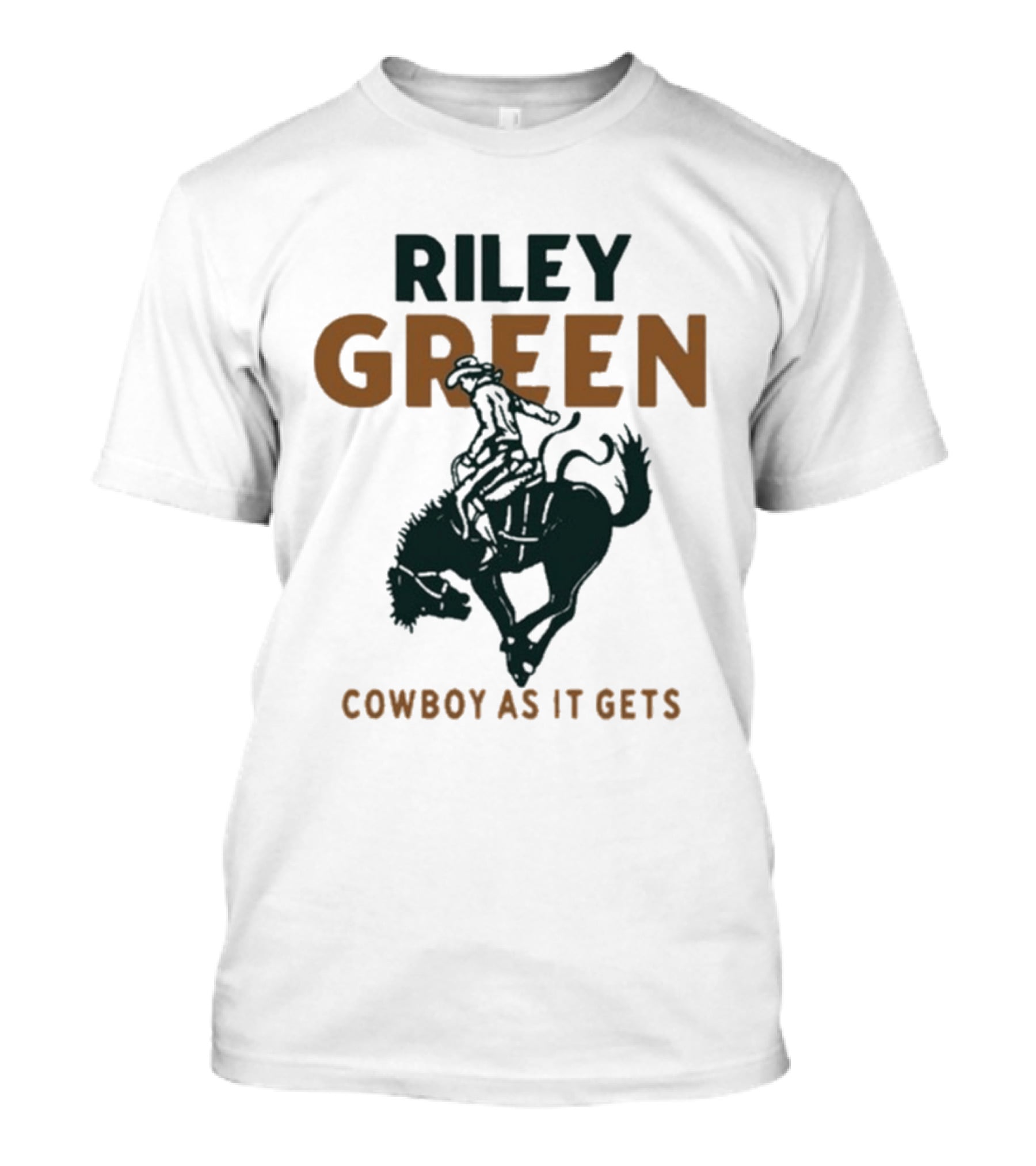 Riley Green Cowboy As It Gets Bronco Rider T-Shirt