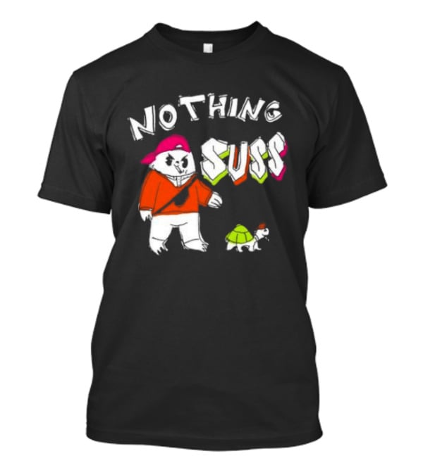 Nothing Suss Cat In Red With Turtle T-Shirt