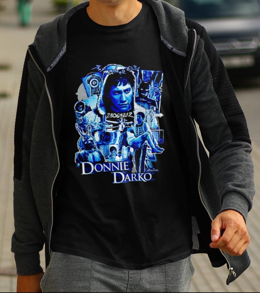Donnie Darko Blue Collage With Art By Collin Doran T-Shirt