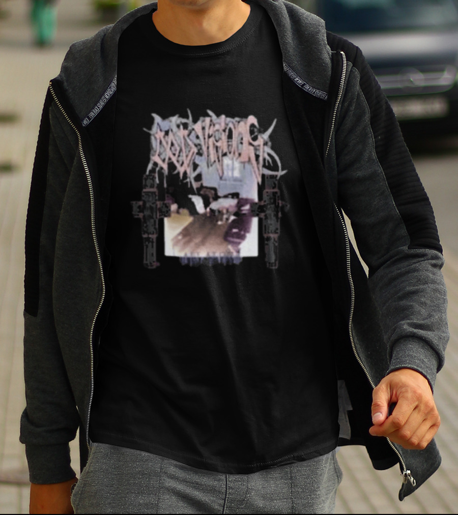 Eucoldvisions Cold Visions 32 Distorted Text With Guns And Room Scene T-Shirt