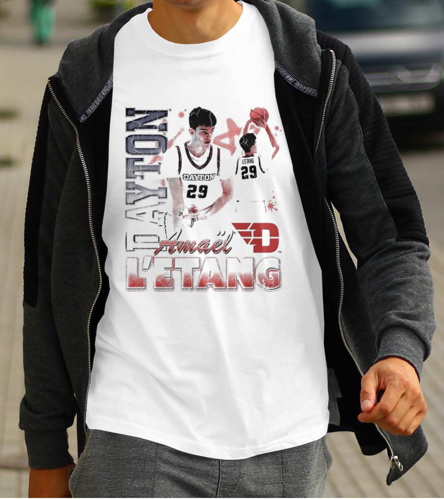 Dayton Flyers Amael L'Etang Basketball Player Number 29 T-Shirt