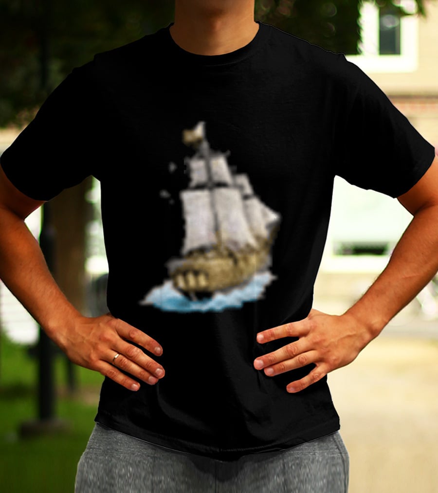 Johnny Blue Skies Dark Clouds Mutiny Midnight Ship Adventure T-Shirt