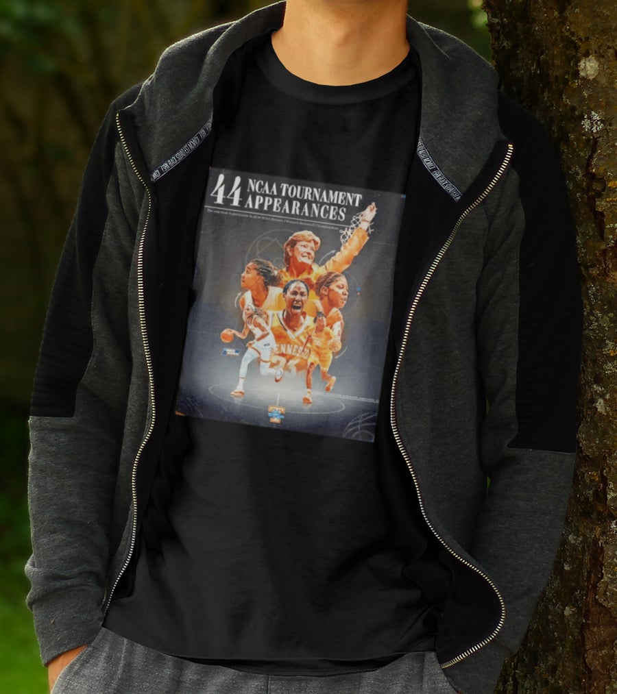 Tennessee Volunteers Women's Basketball 44 NCAA Tournament Appearances Legendary Participation T-Shirt
