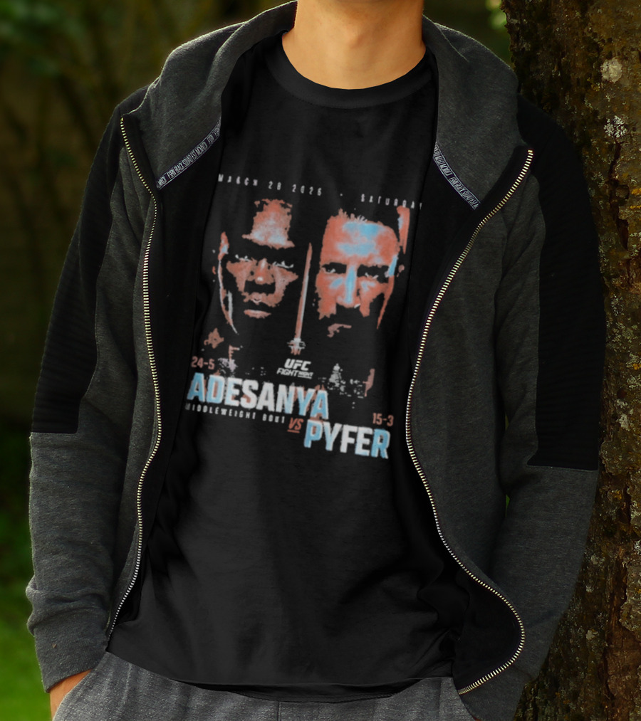 UFC Fight Night March 20 2026 Adesanya Vs Pyfer Middleweight Bout T-Shirt