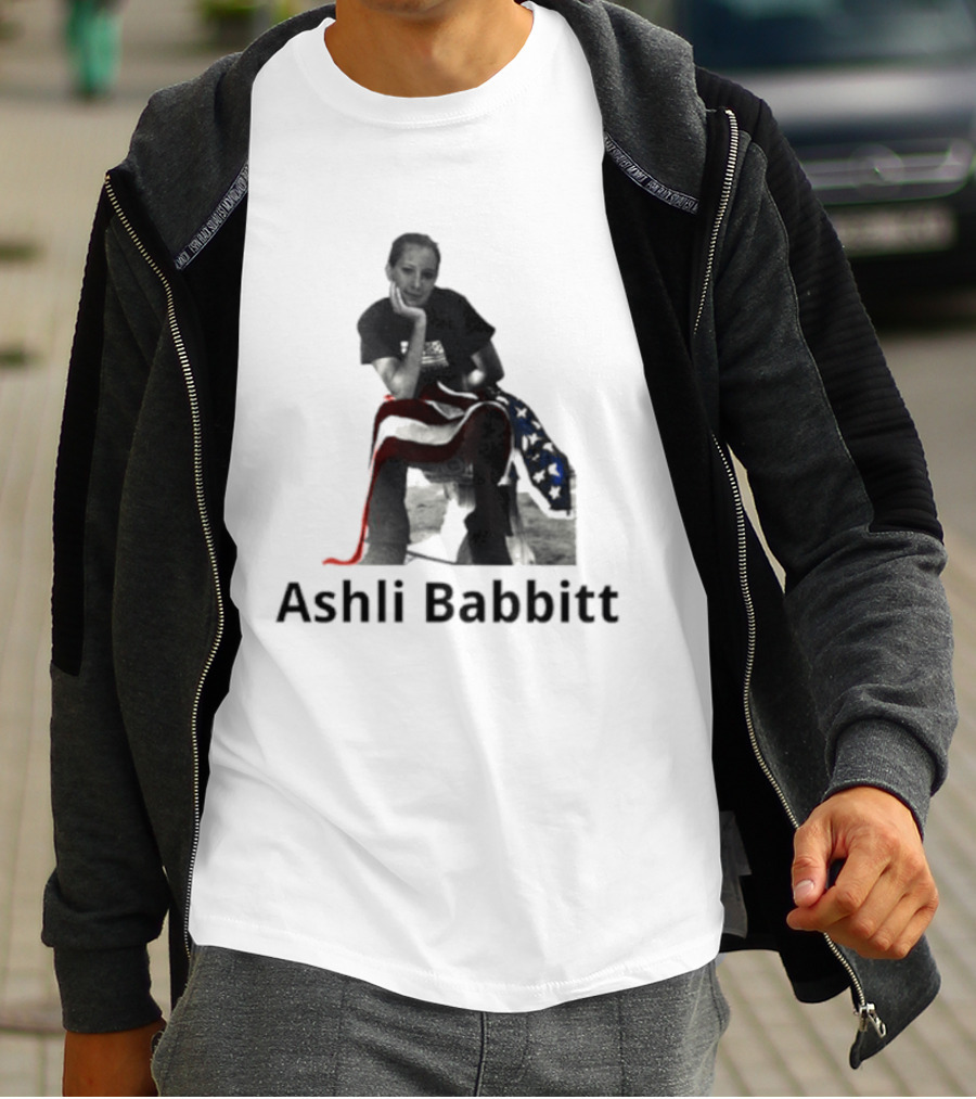 Ashli Babbitt USA Flag Hug T-Shirt