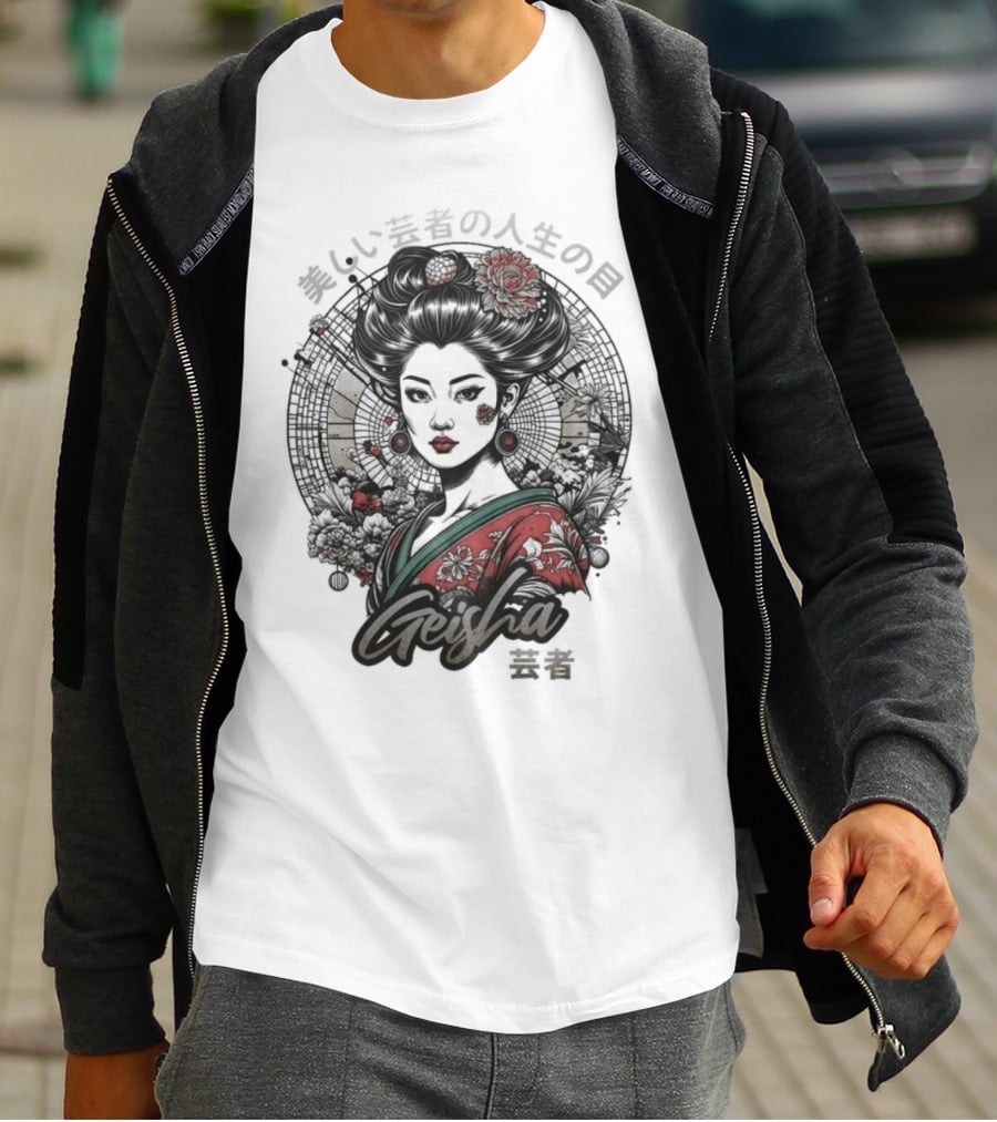 Urban Palm Trees Y2k Geisha Girl Tokyo Streets Fashion T-Shirt