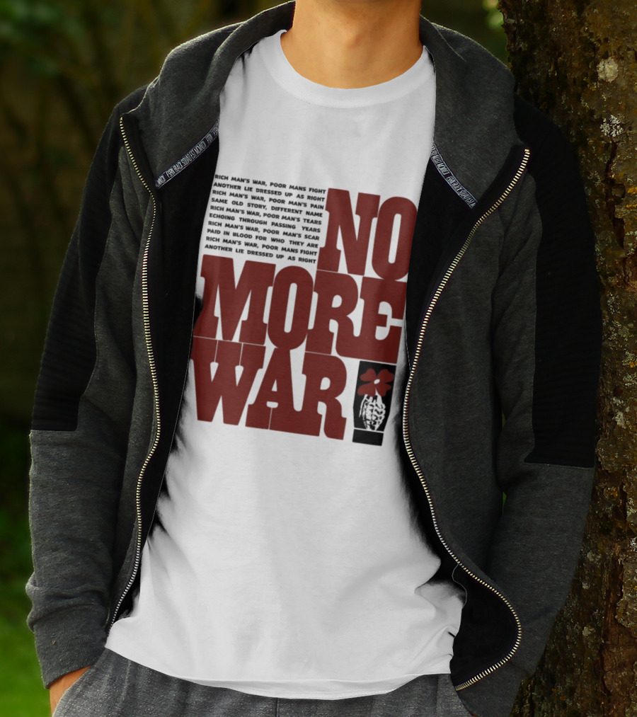 No More War Wear The Peace Flower Grenade T-Shirt