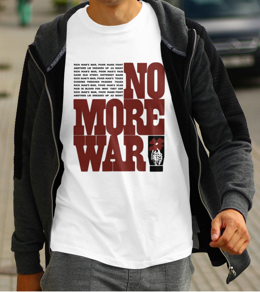 No More War Wear The Peace Flower Grenade T-Shirt