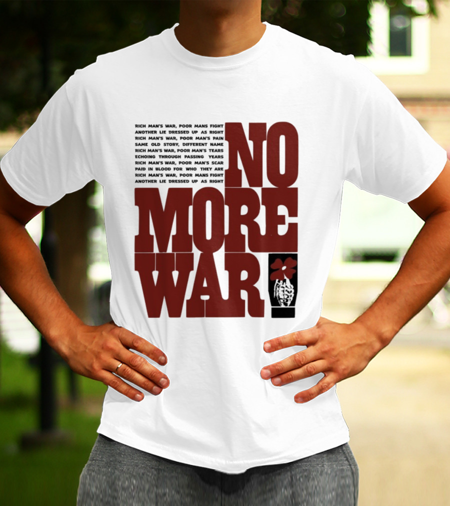 No More War Wear The Peace Flower Grenade T-Shirt