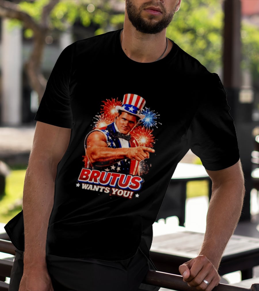 Brutus Wants You Uncle Sam Style Fireworks T-Shirt