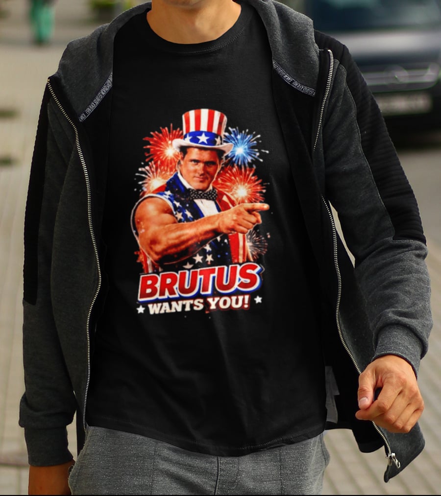 Brutus Wants You Uncle Sam Style Fireworks T-Shirt