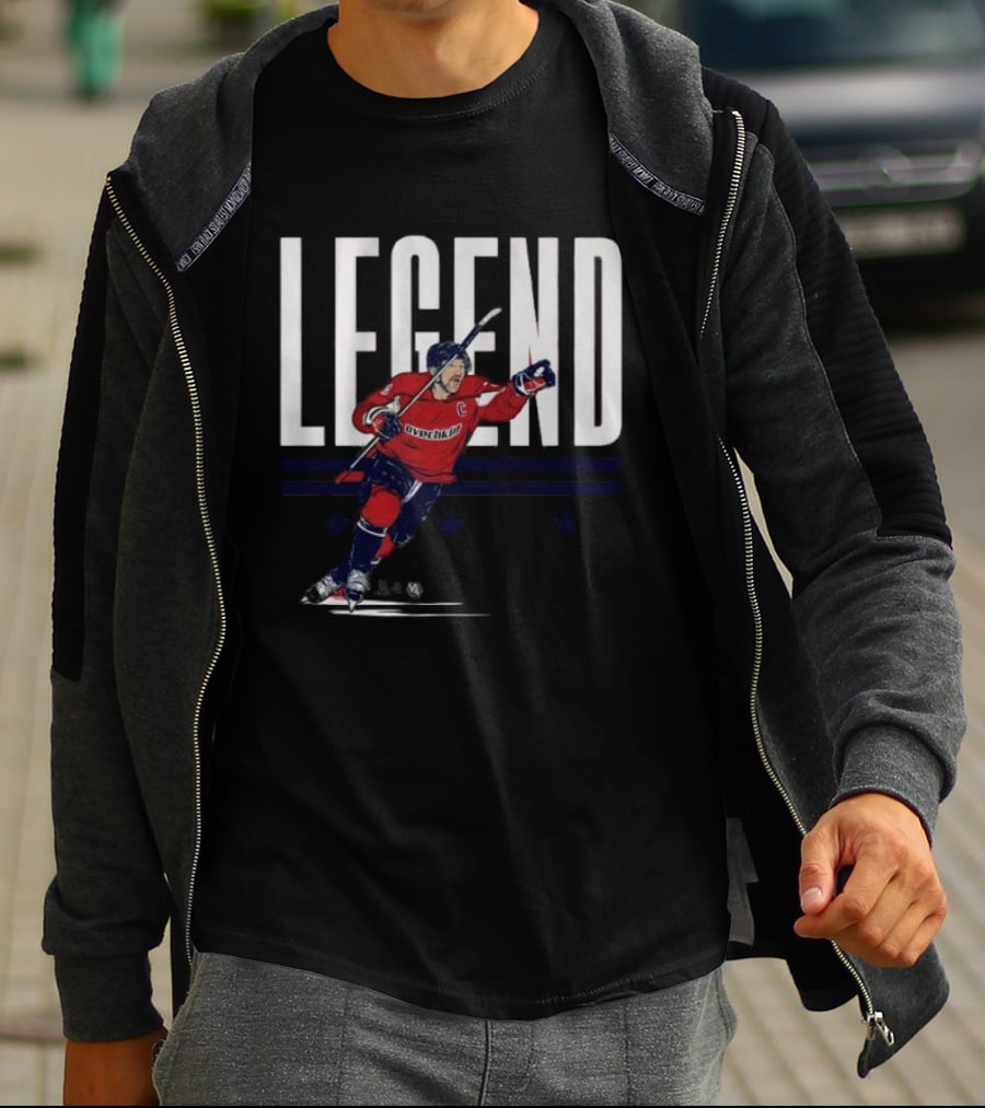 Alex Ovechkin Legend Hockey Captain Red Jersey T-Shirt