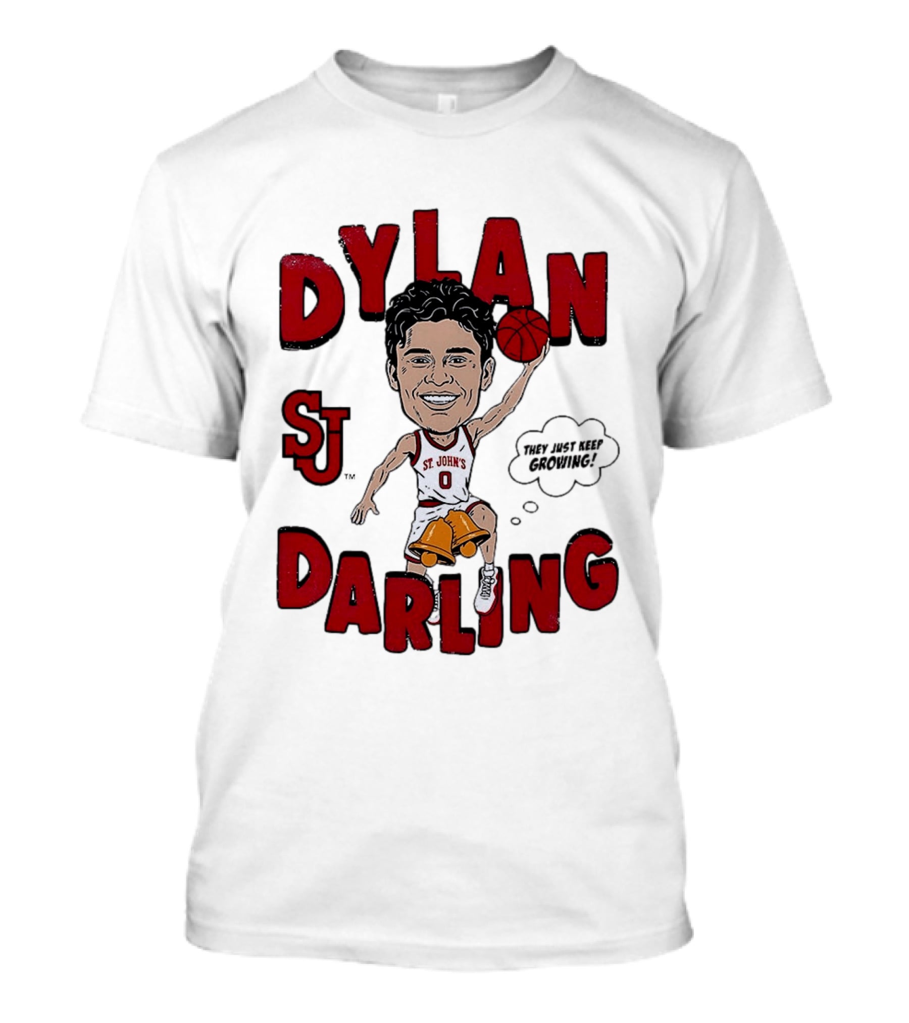 Dylan Darling St. John's Red Storm Caricature Comic T-Shirt