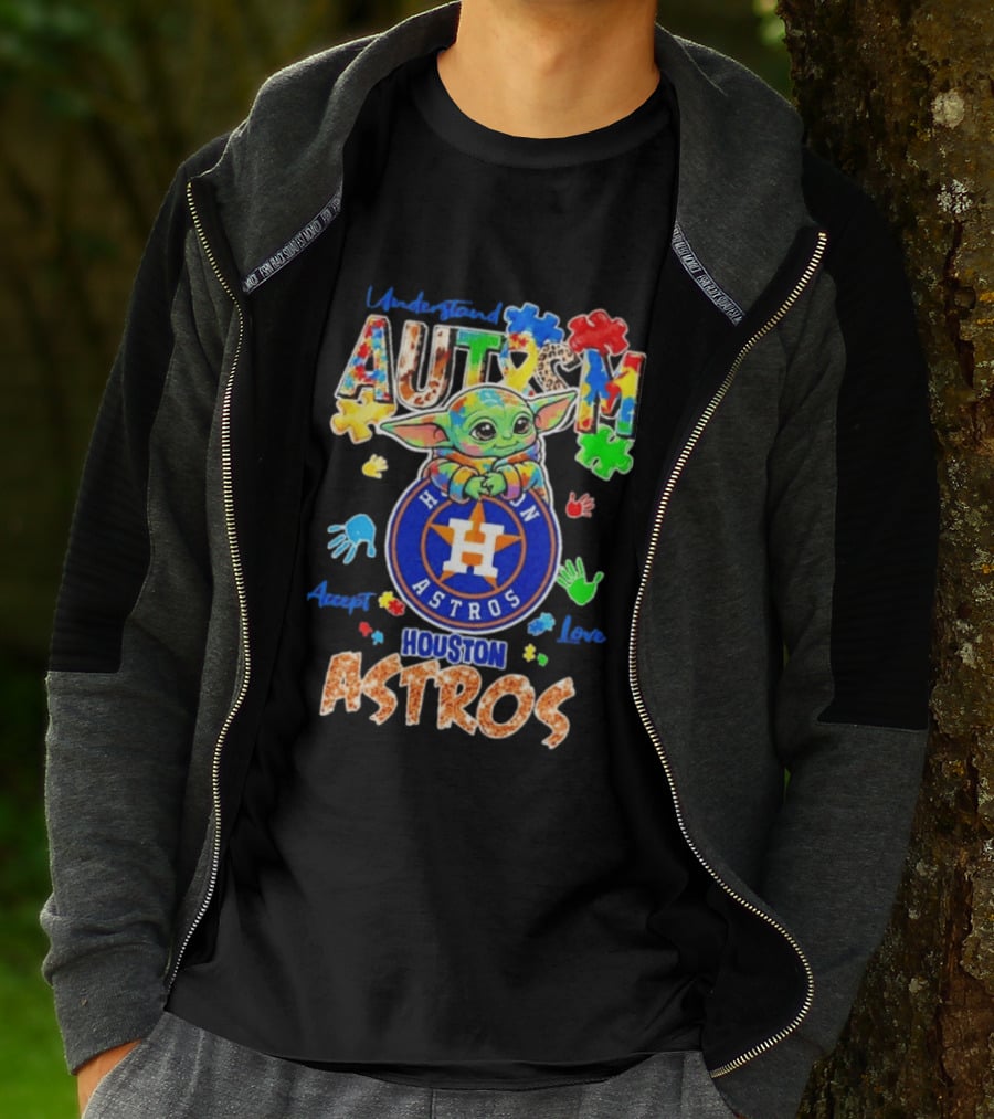 Understanding Autism Baby Yoda Houston Astros Accept Love T-Shirt