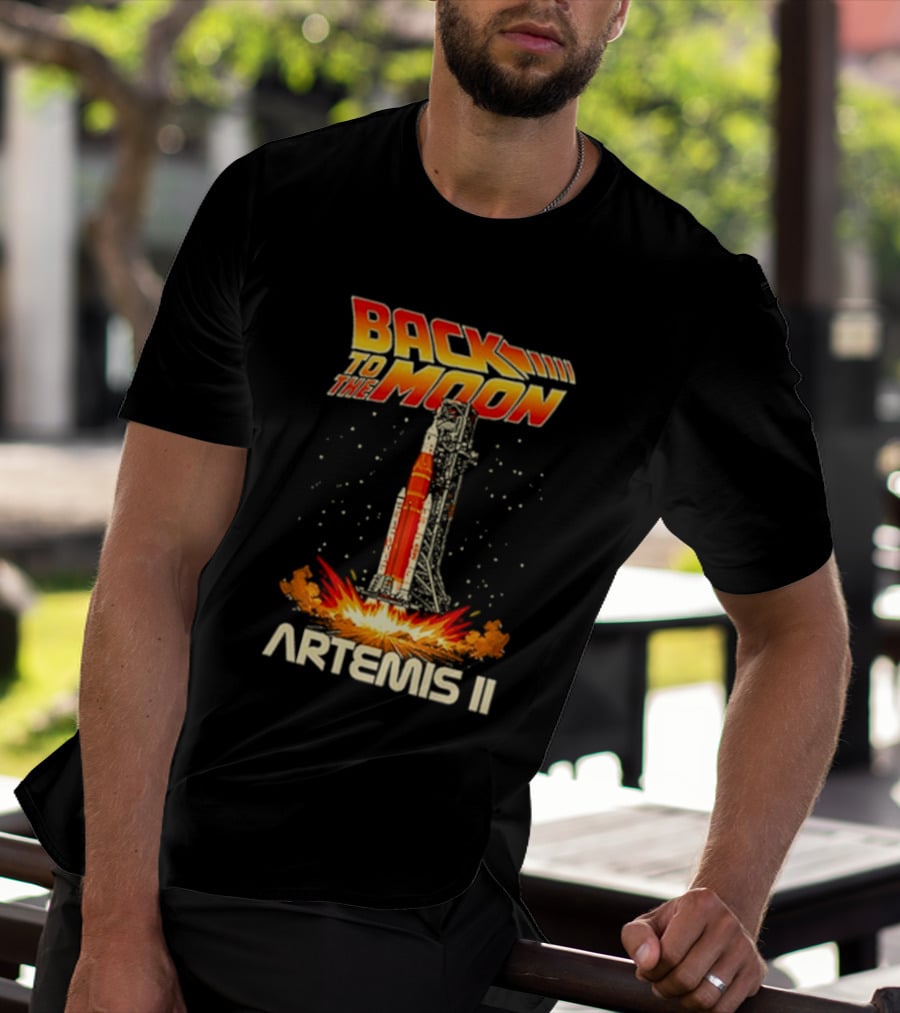 Back To The Moon Artemis II Rocket Launch T-Shirt