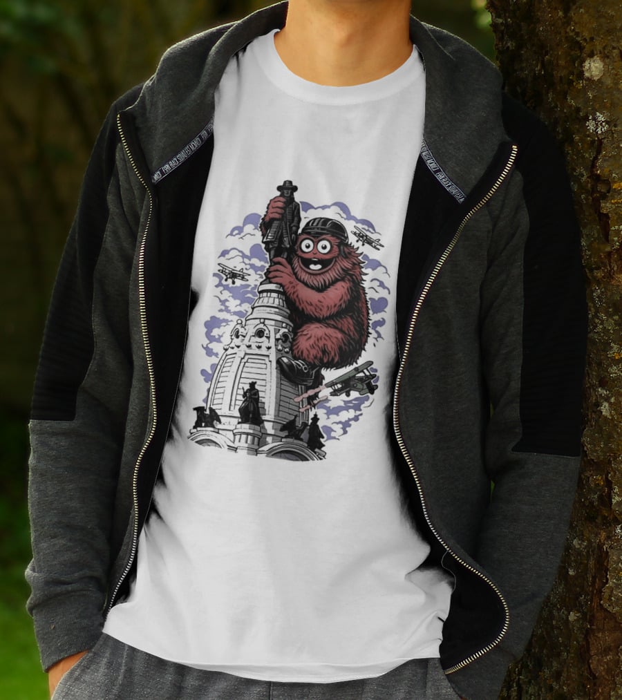 Gritty Kong Embrace Philadelphia City Hall T-Shirt