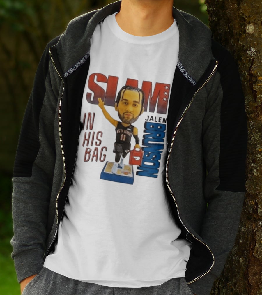 Slam Jalen Brunson In His Bag Basketball Figure 2026 T-Shirt