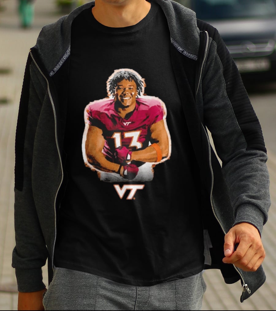 Kemari Copeland Virginia Tech Hokies VT Number 13 T-Shirt