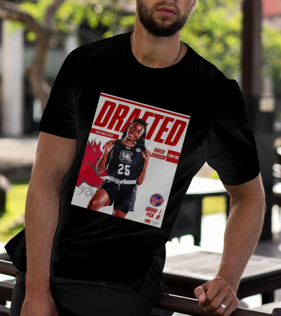 Raven Johnson Drafted Round 1 Pick 10 Indiana Fever WNBA 2026 T-Shirt