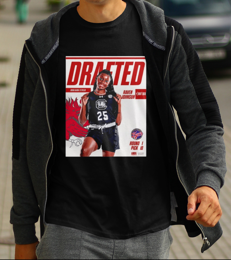 Raven Johnson Drafted Round 1 Pick 10 Indiana Fever WNBA 2026 T-Shirt