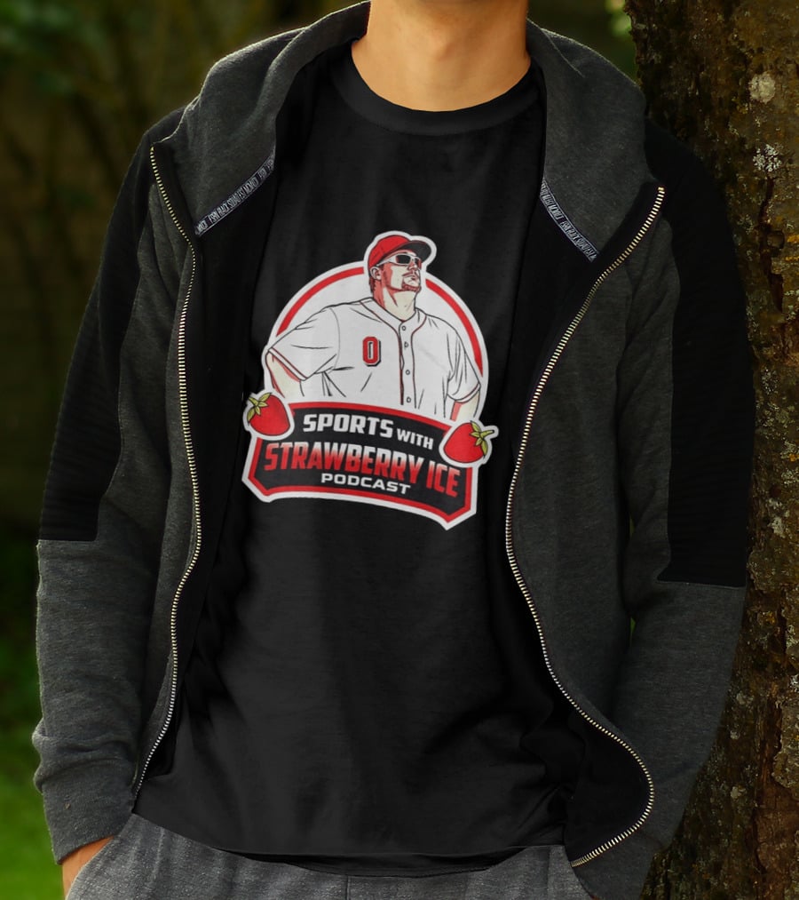 Sports With Strawberry Ice Podcast Cincinnati Reds Baseball Fan Gear T-Shirt