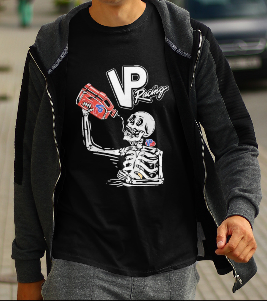2026 VP Racing Skeleton Gas Can Drinking T-Shirt