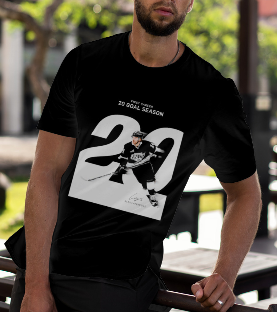 Alex Laferriere Los Angeles Kings First Career 20 Goal Season 20 T-Shirt