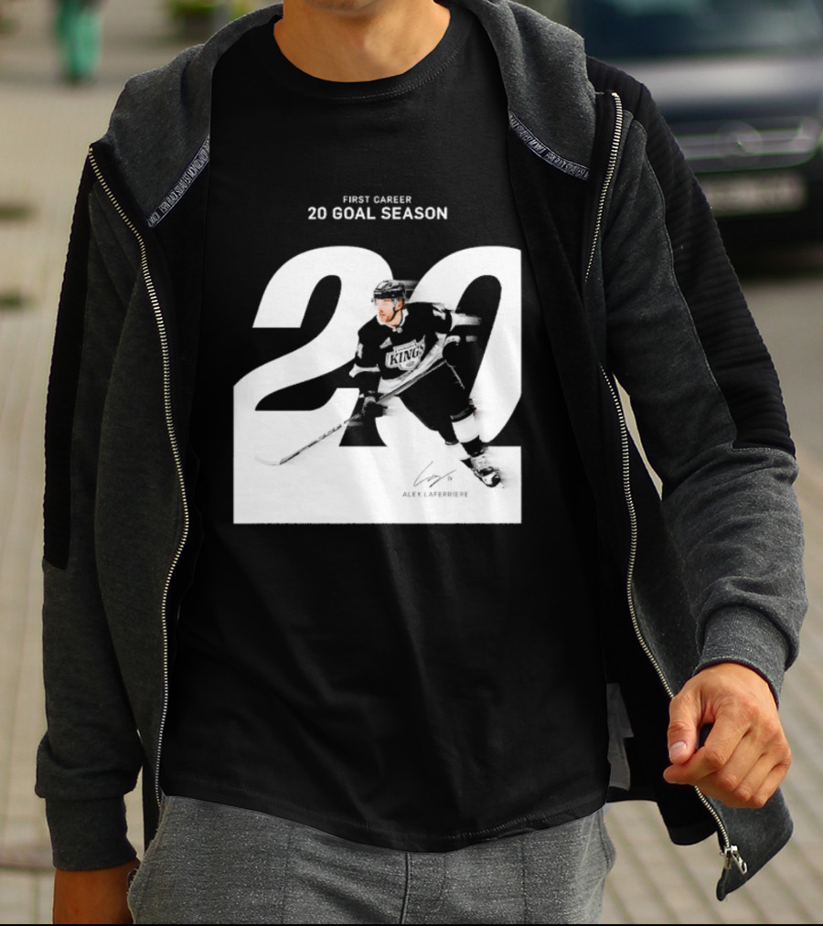 Alex Laferriere Los Angeles Kings First Career 20 Goal Season 20 T-Shirt