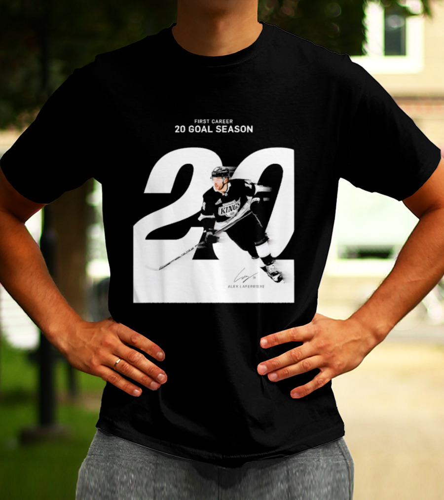 Alex Laferriere Los Angeles Kings First Career 20 Goal Season 20 T-Shirt