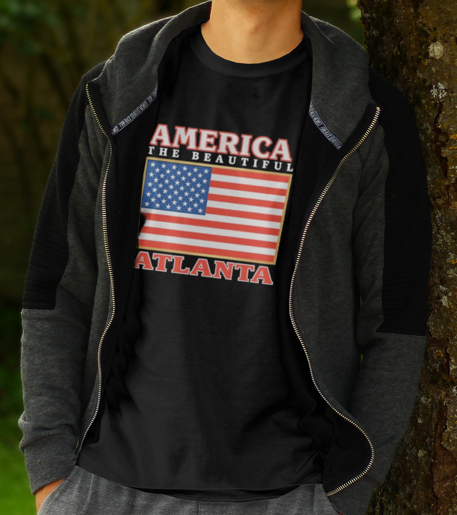 America The Beautiful Atlanta American Flag T-Shirt