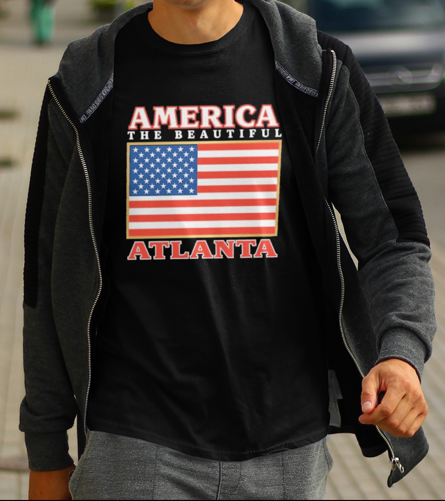 America The Beautiful Atlanta American Flag T-Shirt