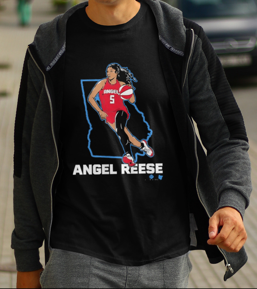 Angel Reese Basketball Player In Red Jersey Georgia State T-Shirt