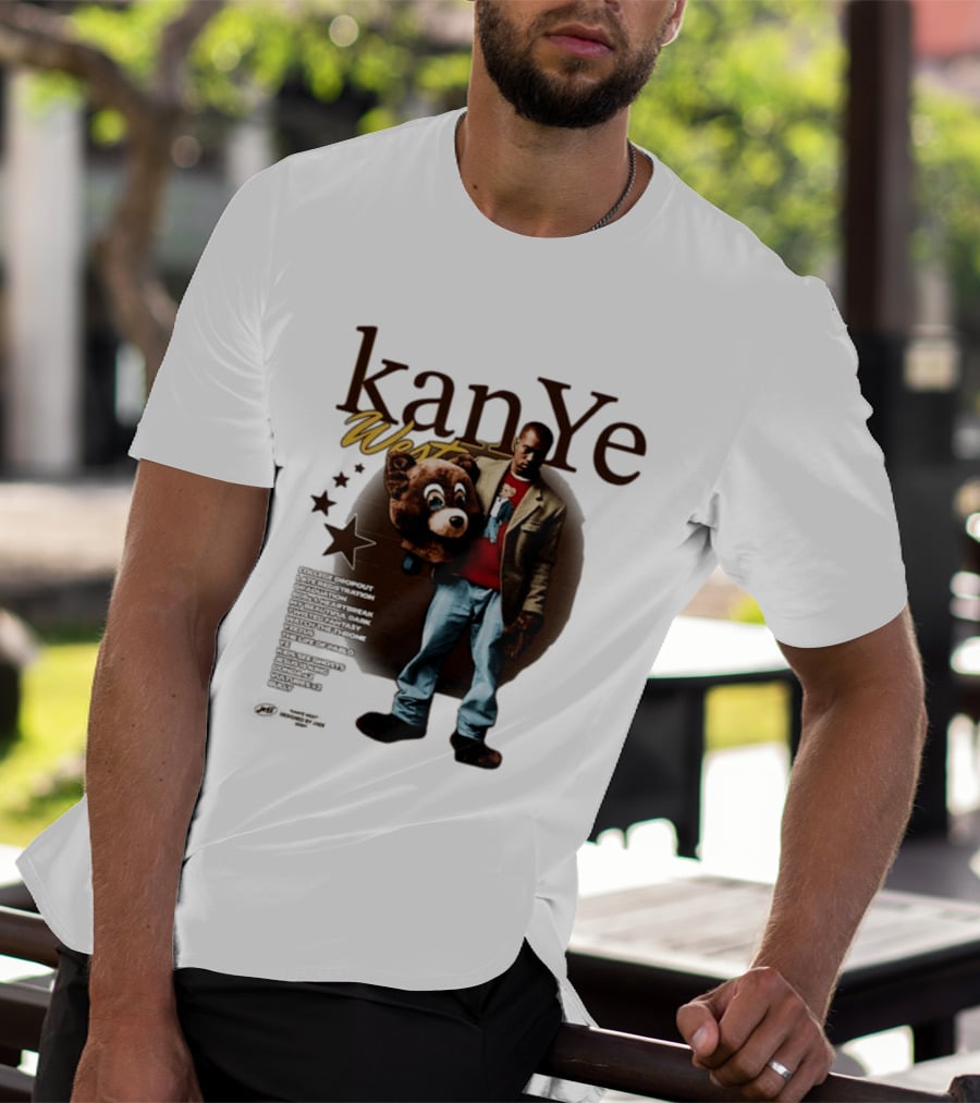 Kanye West Ye College Dropout Late Registration Graduation Albums Bear T-Shirt