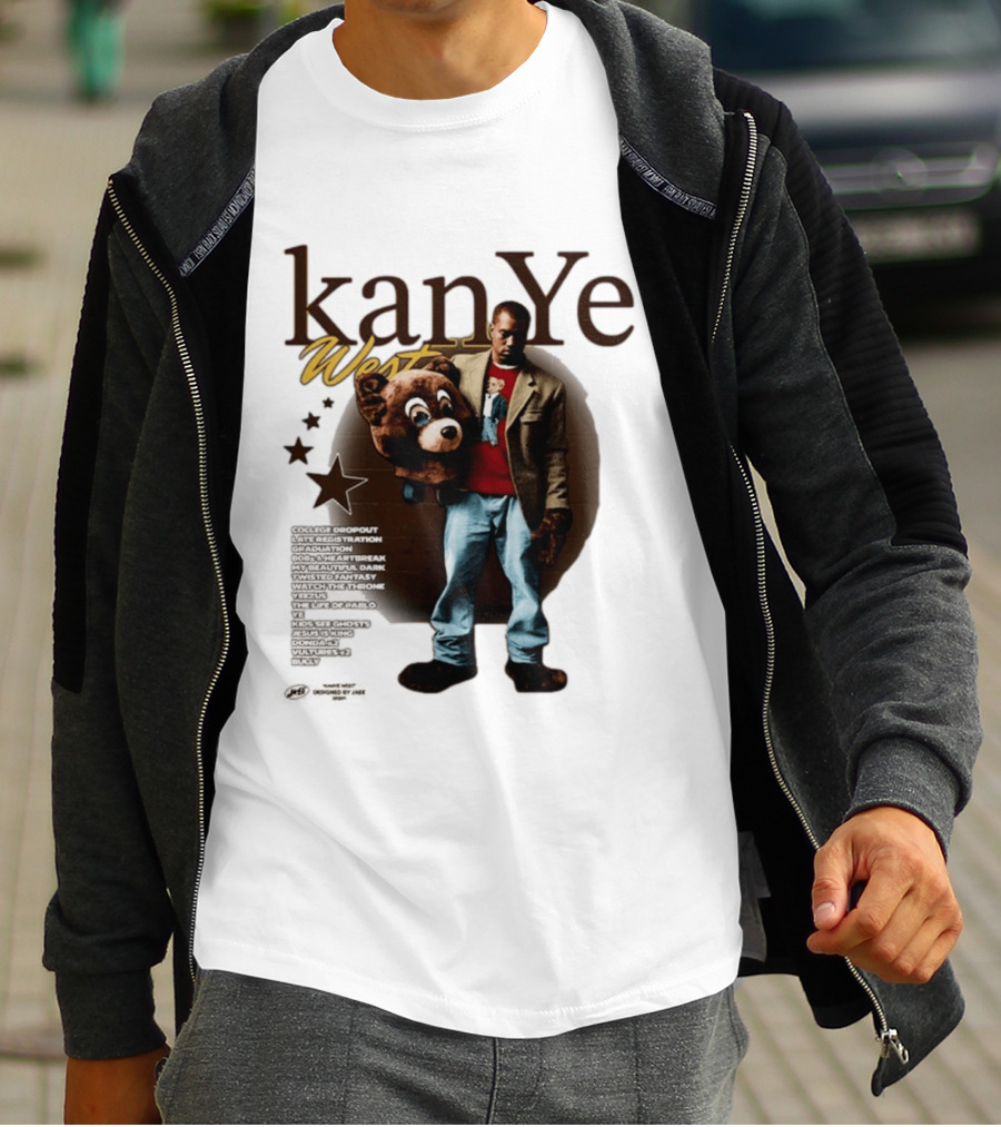 Kanye West Ye College Dropout Late Registration Graduation Albums Bear T-Shirt