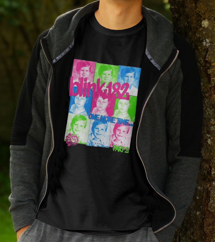 Blink 182 One More Time Tour Part 2 Retro Childhood Photo Collage T-Shirt