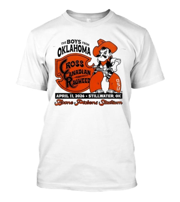Oklahoma State Cowboys Cross Canadian Ragweed Tour 2026 Stillwater Boone Pickens Stadium T-Shirt