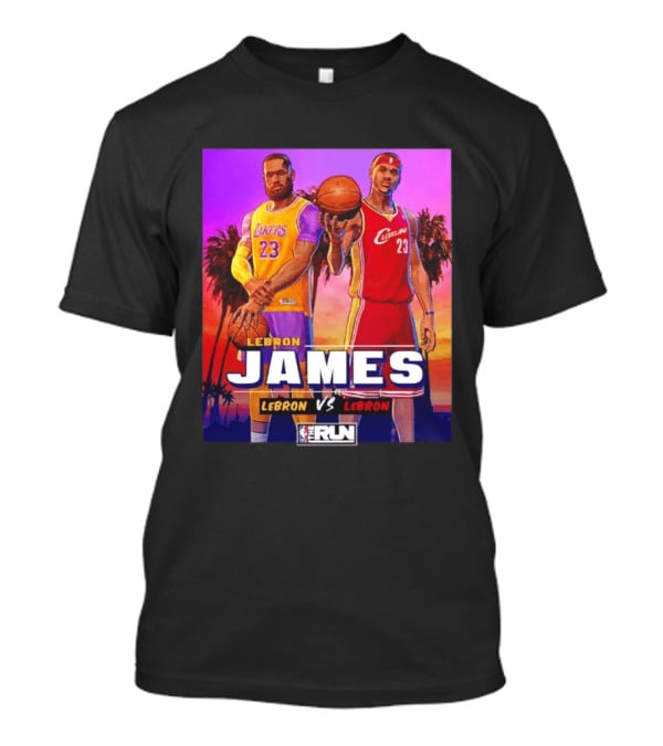 LeBron James Lakers Vs Cleveland The Run NBA Matchup T-Shirt