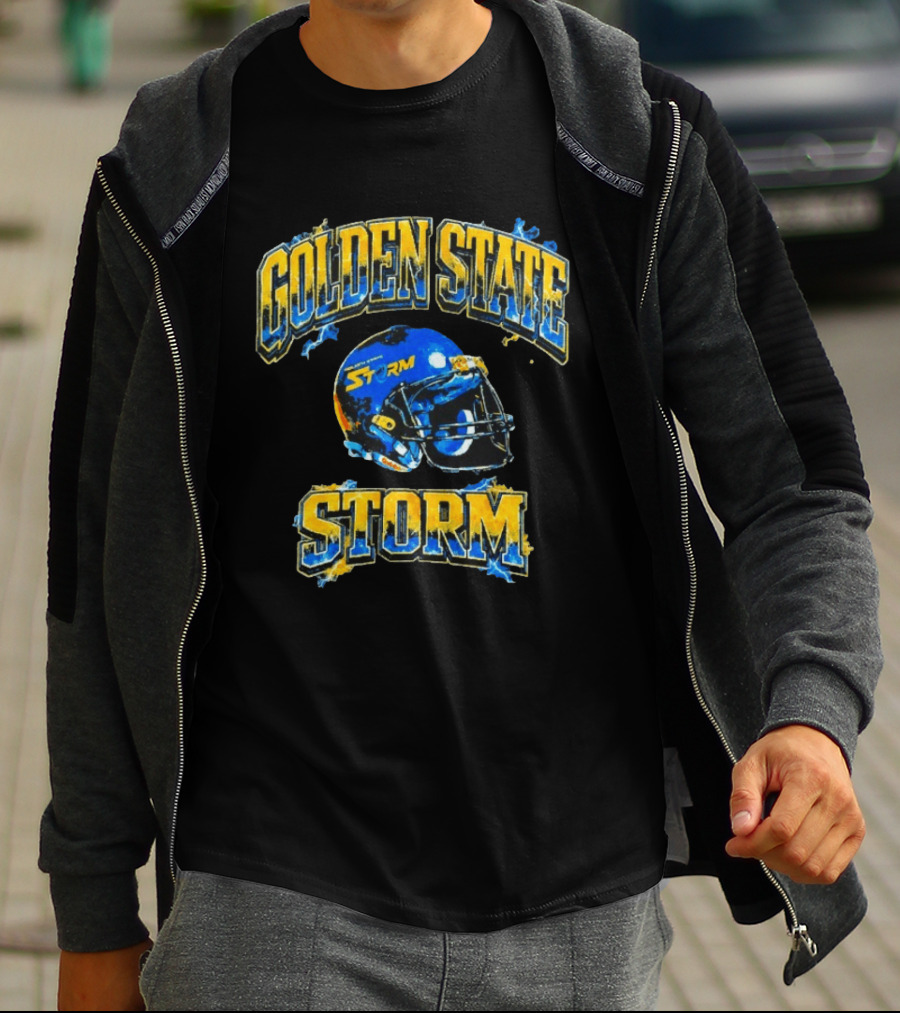 Golden State Storm Helmet Thunder Lights T-Shirt