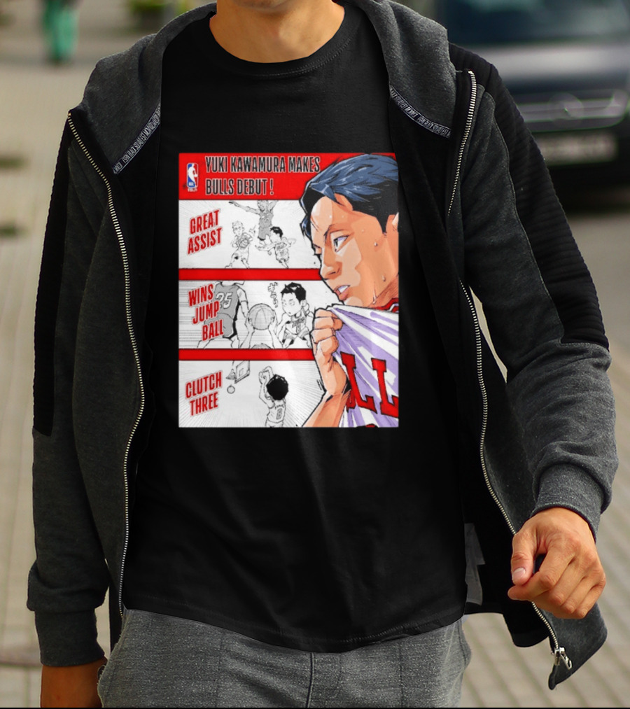 Yuki Kawamura Makes Bulls Debut Great Assist Jump Ball Clutch Three T-Shirt