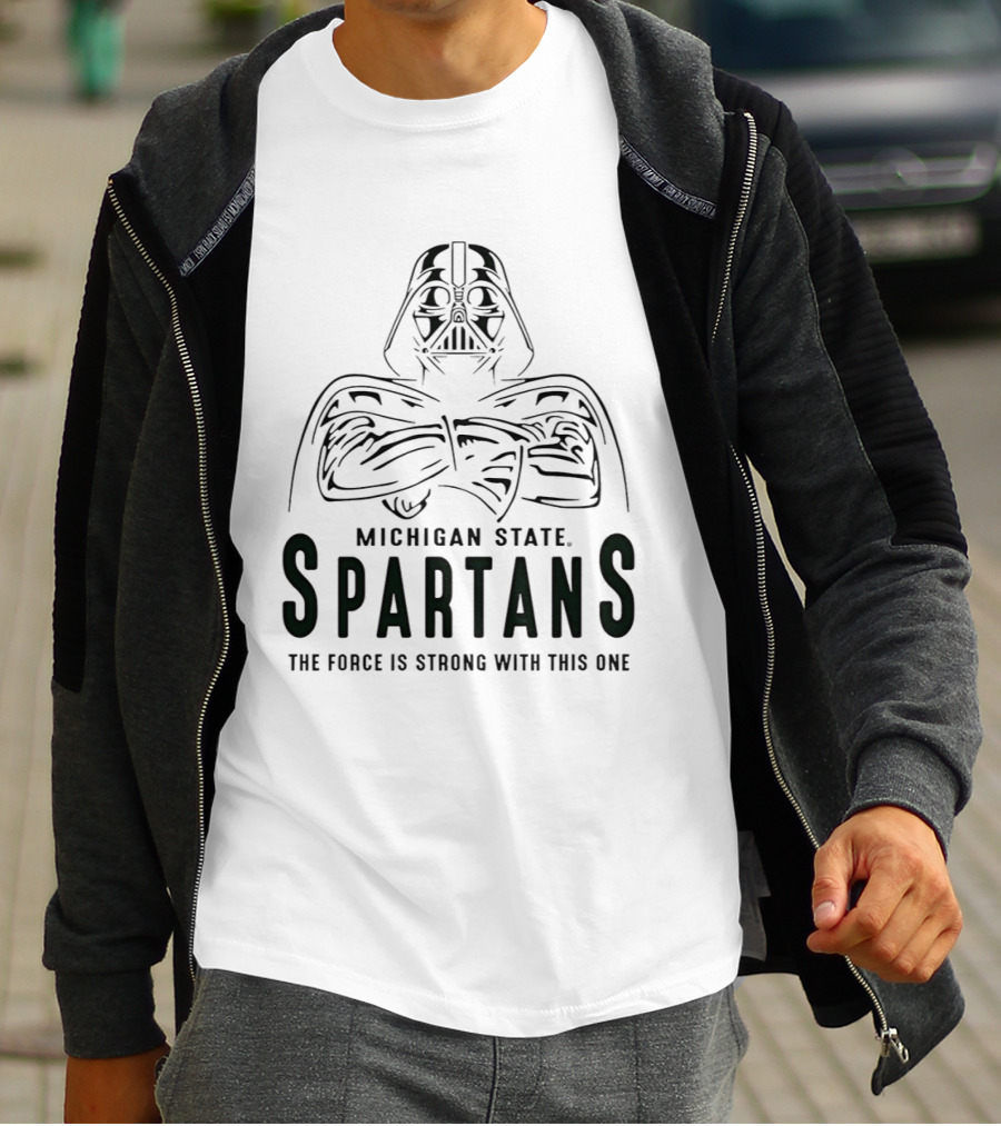 Star Wars Darth Vader Michigan State Spartans The Force Is Strong With This One T-Shirt