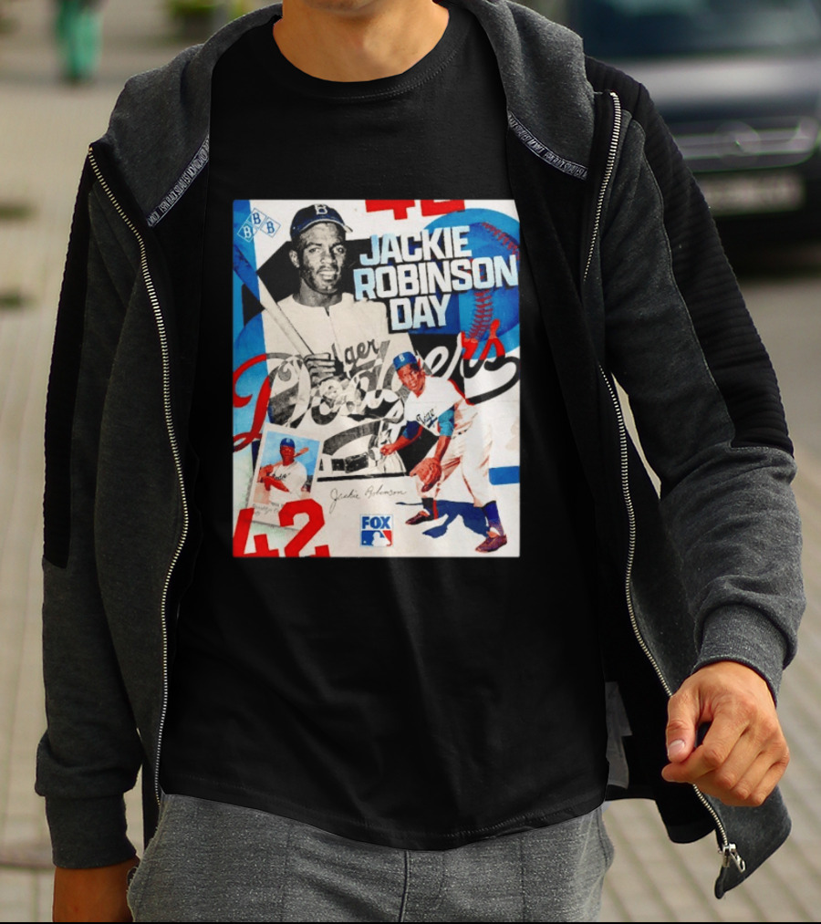 Jackie Robinson Day Brooklyn Dodgers MLB Fox 42 T-Shirt