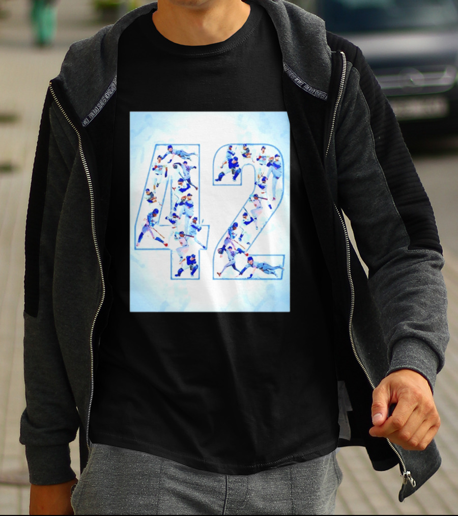 Jackie Robinson Day Brooklyn Dodgers MLB Number 42 Player Team T-Shirt