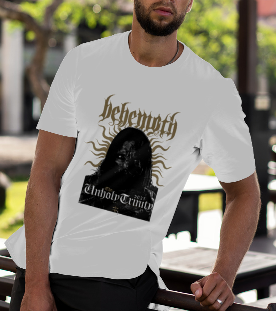 Behemoth The Unholy Trinity Sunburst Symbol Dark T-Shirt