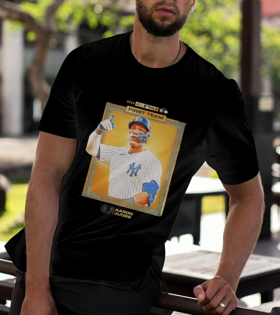 Aaron Judge 2022 All MLB First Team Yankees Player Recognition T-Shirt
