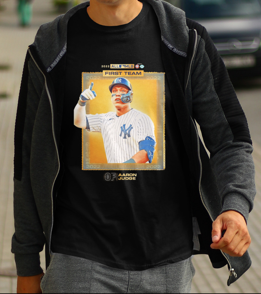 Aaron Judge 2022 All MLB First Team Yankees Player Recognition T-Shirt