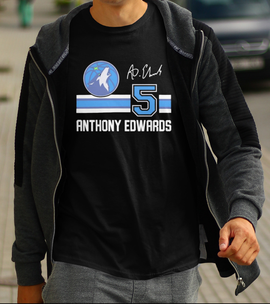 Anthony Edwards Minnesota Timberwolves 5 NBA Signature T-Shirt