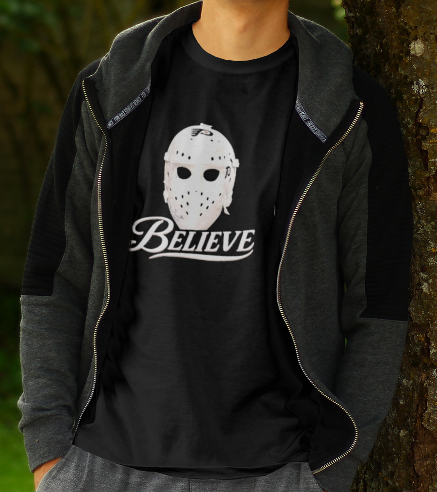 Believe Classic Hockey Mask Philadelphia Flyers T-Shirt